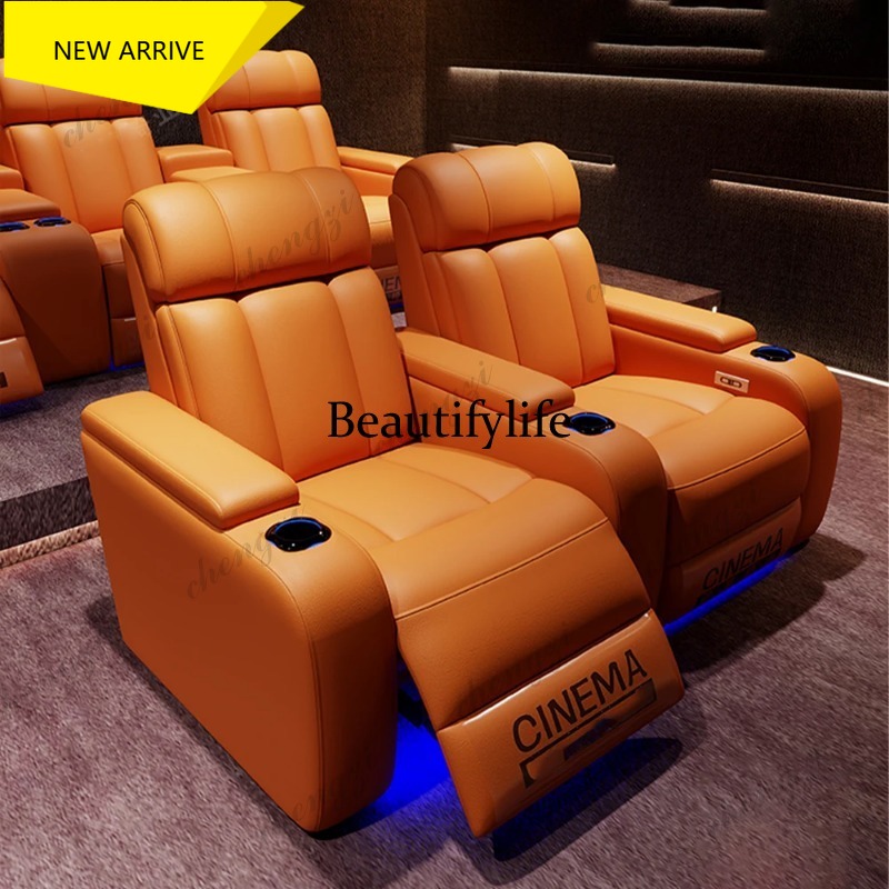 Home Cinema Lighting - G153 Luxe Echt Lederen Elektrische Relaxfauteuils