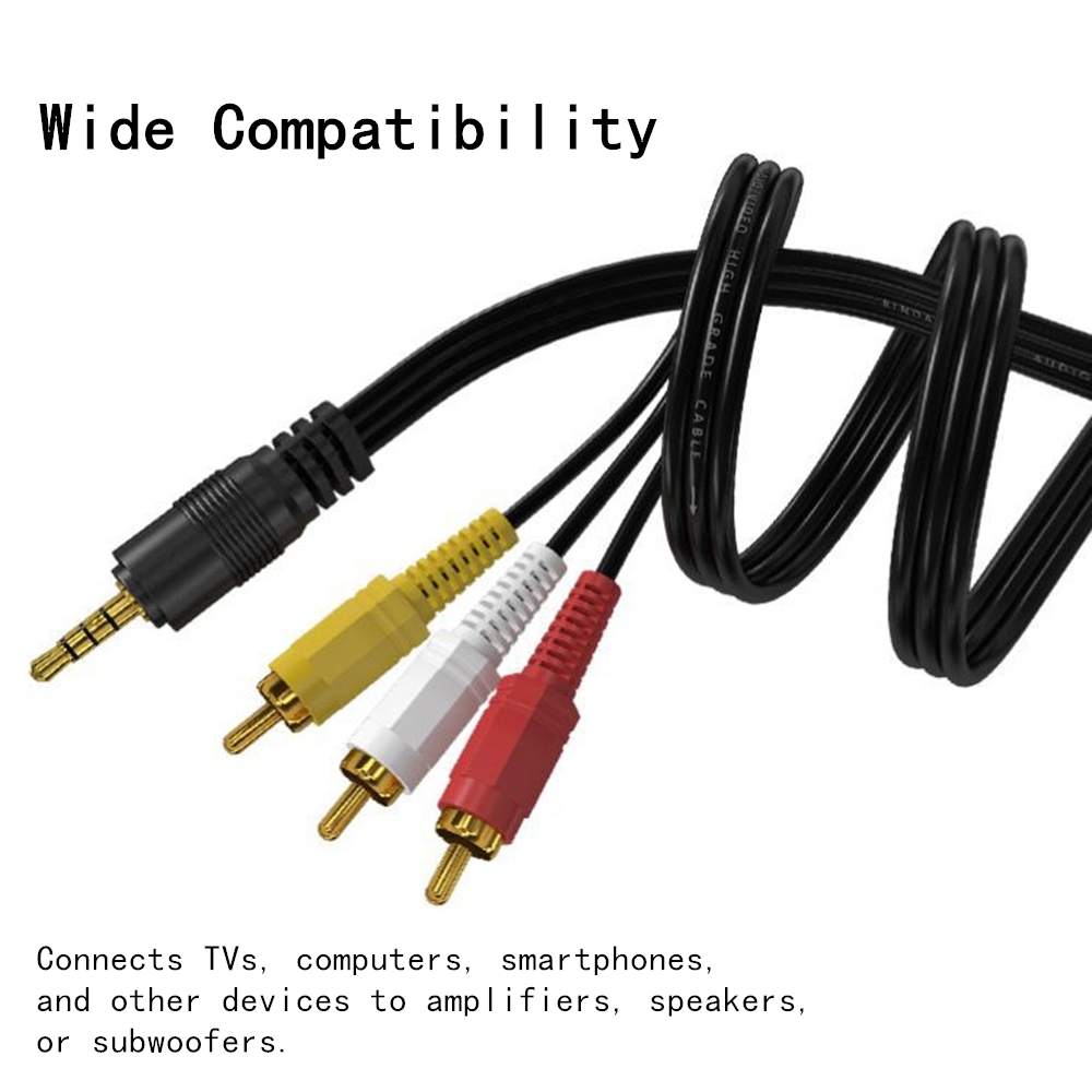 Video Home Cinema - 3,5 mm naar 3 RCA Audio