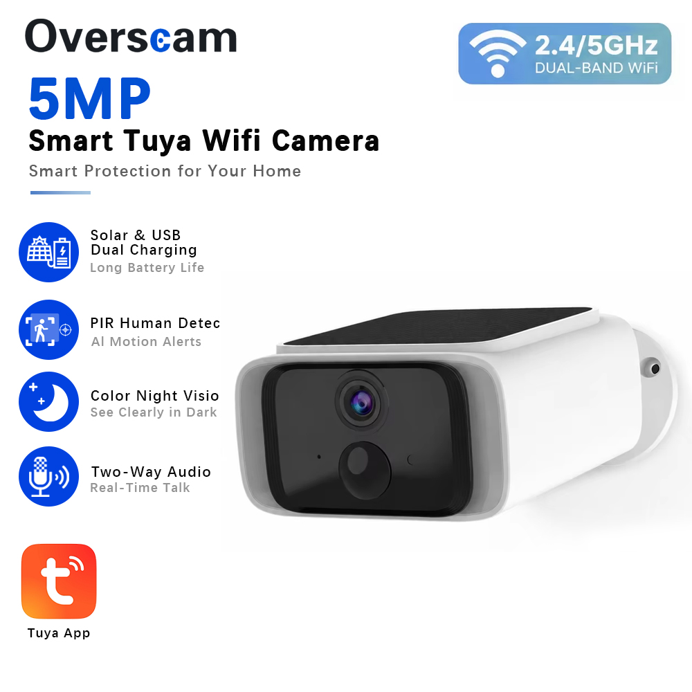 Home Cinema Sony - Tuya 5MP Solar Beveiligingscamera Draadloze Outdoor