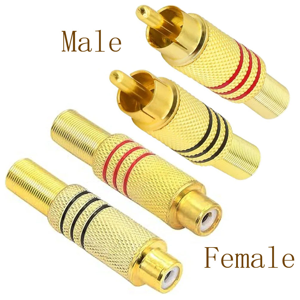 Home Cinema Sound System - 4 STKS RCA-stekker Vergulde soldeertype Mannelijke