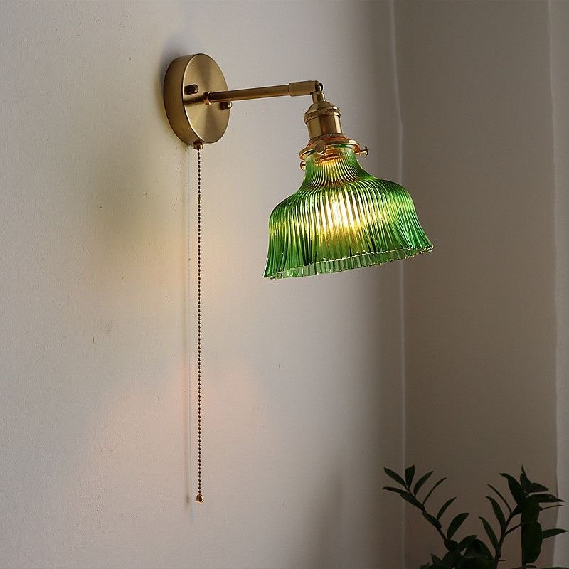 Noordse wandlamp met groene gl - Home Cinema Glasses recensie en prijs