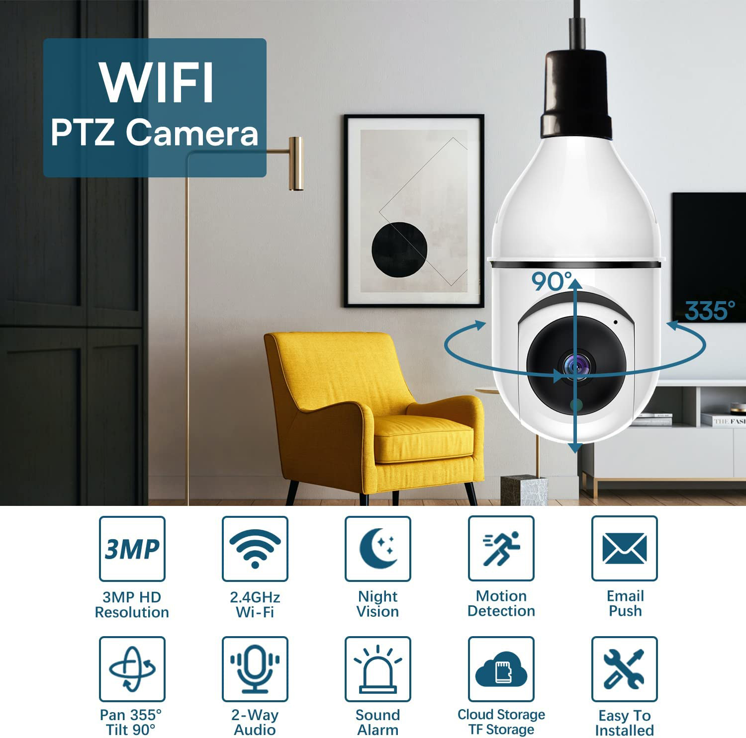 Slimme E27-lampcamera Wifi Dra - Home Cinema Sony recensie en prijs