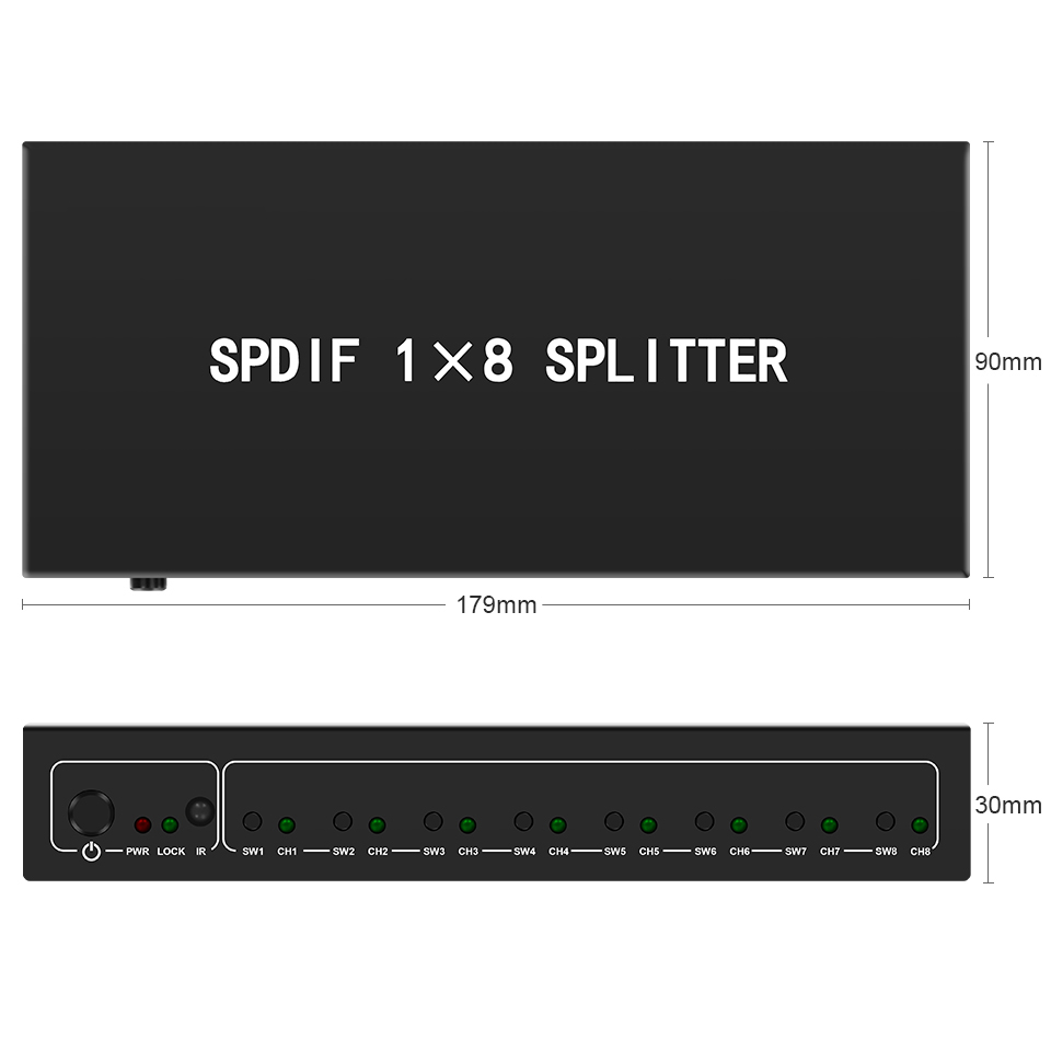 Optische Audio Splitter,1 In 8 - Home Cinema Sound System recensie en prijs